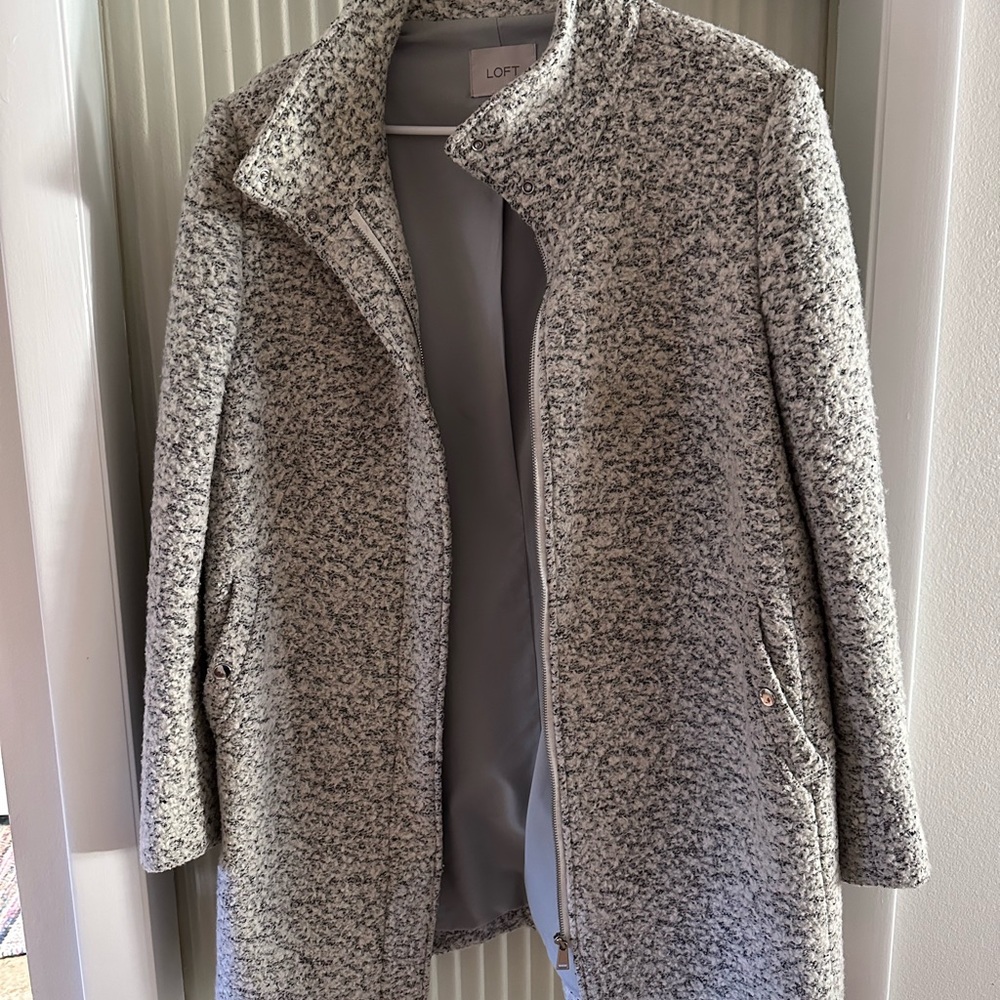 Barely worn wool coat from Loft. Very cozy and warm!